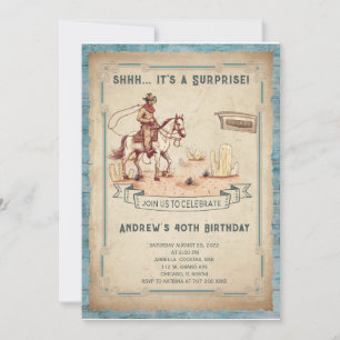 Amusant 40th Mens Anniversaire Invitations