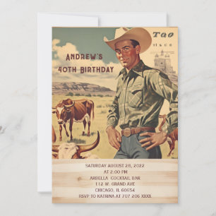 Amusant 40th Mens Anniversaire Invitations