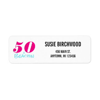 Amusant 50 & Beachin Hot rose Aquamarine Texte noi