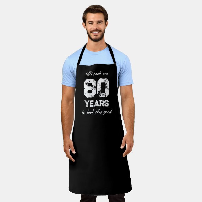 Amusant 80e anniversaire tabliers barbecue pour ho (Porté)