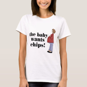 Amusant bébé veut chips Maternité T-shirt