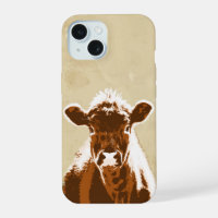 Amusant Brown Vache ferme animal art graphique