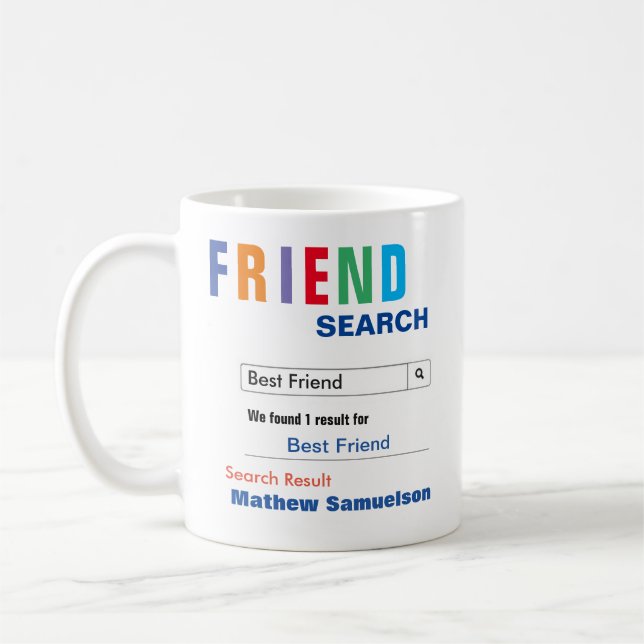 Amusant café personnalisé meilleur ami-cadeau Mug (Gauche)