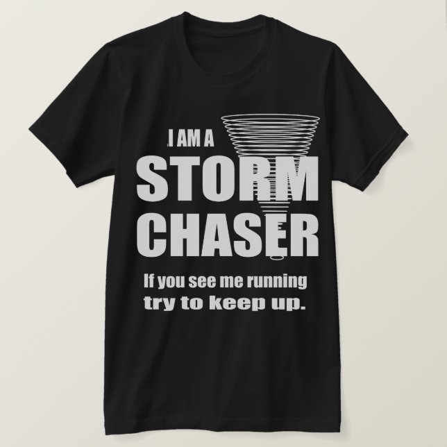 Amusant Chaser Tempête Bella Canvas T-shirt (Design devant)