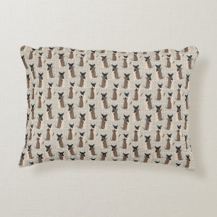 Amusant Chihuahua Accent Coussin avec les coeurs