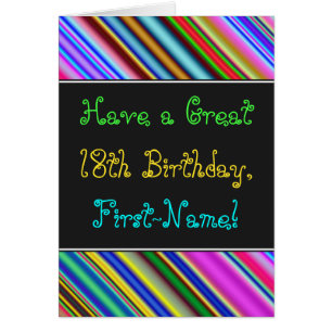 Amusant, coloré, Whimsical 18th Birthday Card