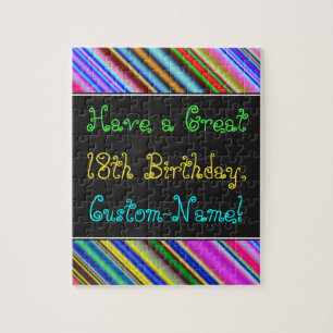 Amusant, coloré, Whimsical 18th Birthday Puzzle