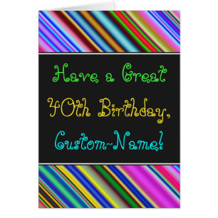 Amusant, coloré, Whimsical 40th Birthday Card