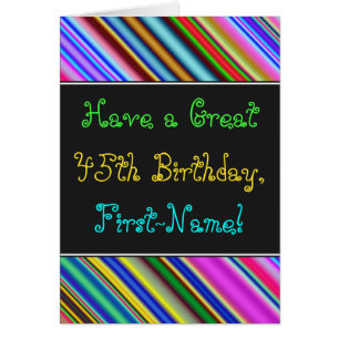 Amusant, coloré, Whimsical 45th Birthday Card