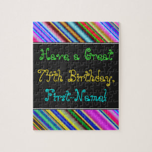 Amusant, coloré, Whimsical 74th Birthday Puzzle