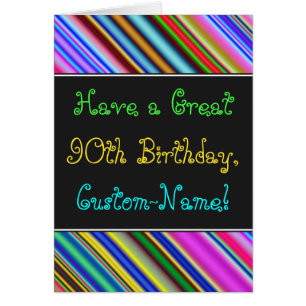 Amusant, coloré, Whimsical 90th Birthday Card