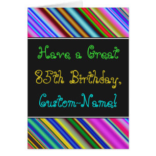Amusant, coloré, Whimsical carte d'anniversaire 85
