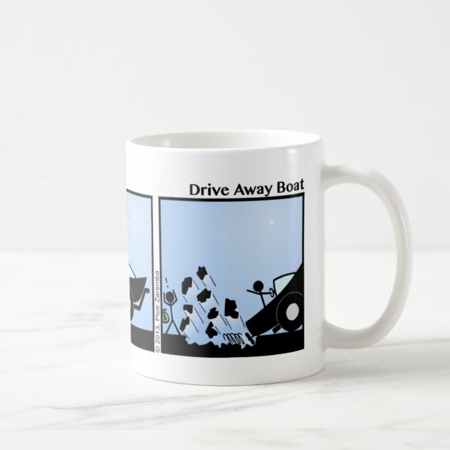 Amusant Conduire loin Stickman Mug - 109 (Droite)