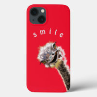 Amusant coque iphone Happy Ostrich - Smile