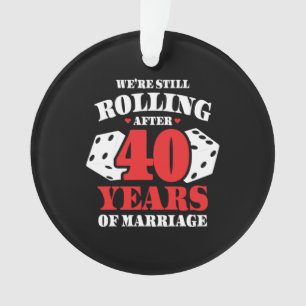 Amusant couple du 40e anniversaire marié 40 ans