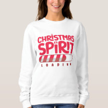 Amusant esprit de Noël Chargement Sweatshirt blanc