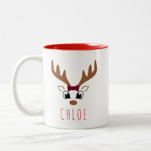 Amusant Festif Personnalisé Rindeer Mug de Noël