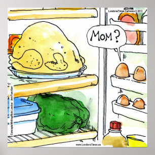 Amusant Frigo Chicken Oeuf Famille Poster
