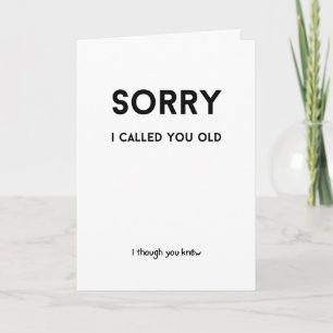 Amusant gag cadeau sarcastique rude Carte de voeux