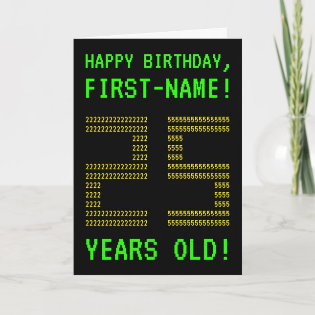 Amusant, Geeky, Nerdy "25 ANS !" Carte d'anniversa (Devant)