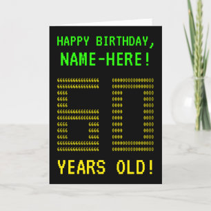 Amusant, Geeky, Nerdy "60 ANS !" Carte d'anniversa