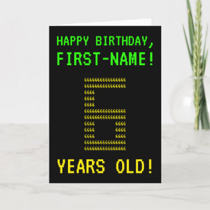 Amusant, Geeky, Nerdy "6 ANS !" Carte d'anniversai