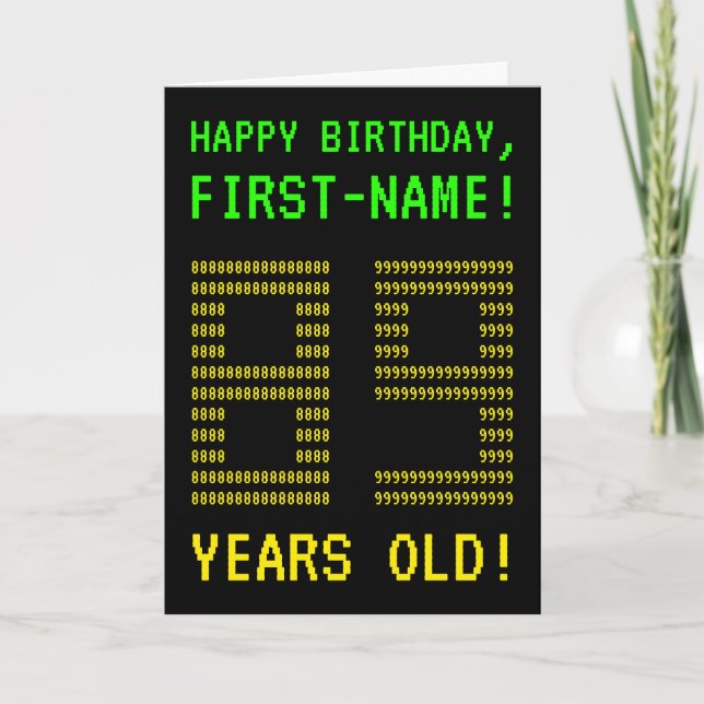 Amusant, Geeky, Nerdy "89 ANS !" Carte d'anniversa (Devant)