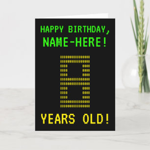 Amusant, Geeky, Nerdy "8 ANS !" Carte d'anniversai
