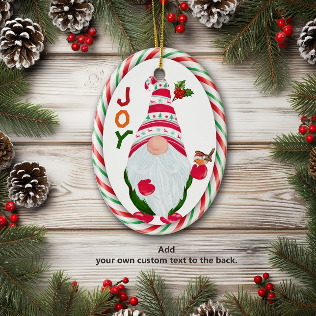 Amusant Gnome Joy Enfants Noël Ornement (Créateur téléchargé)