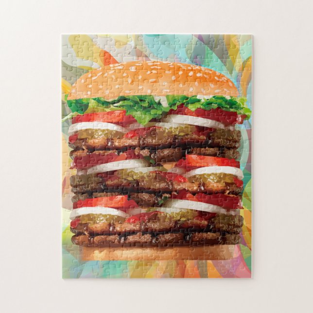 Amusant Hamburger Géant Jigsaw Puzzles Pour Adulte (Vertical)