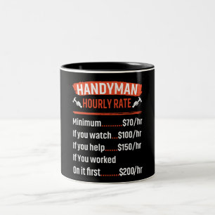 Amusant Handyman Taux horaire Mug