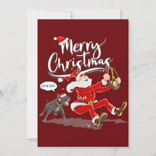 Amusant Humour Joyeux Noël Carte : Bulldog & Père 