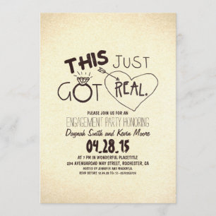Amusant invitation à la fête d'engagement Ce n'est