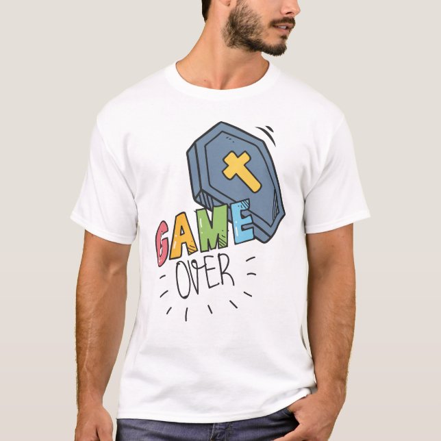 Amusant jeu d'Halloween sur le T-shirt homme cercu (Devant)