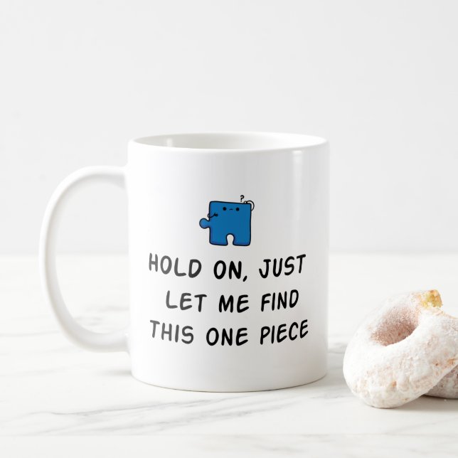 Amusant Jigsaw Puzzle Mug - Puzzle Lover Gidei Ide (Avec donut)