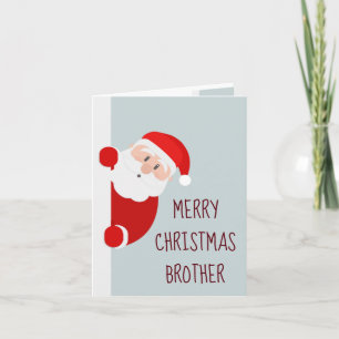 Amusant Joyeux Carte de Noël Brother Père Noël