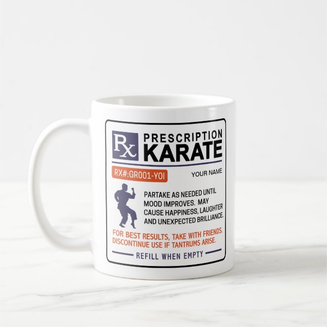 Amusant Karate Mug Conception d'ordonnance (Gauche)