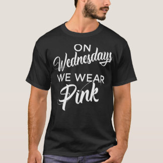 Amusant Le Mercredi Nous Portons Un T-shirt Rose
