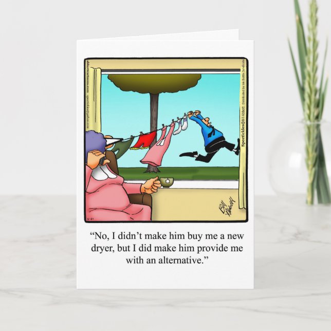 Amusant Mari de la carte d'Humour d'anniversaire (Devant)