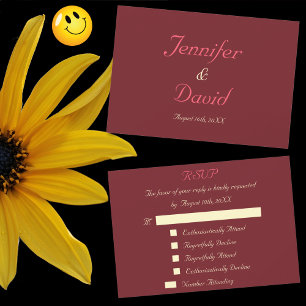 Amusant Mariage personnalisé RSVP Invitation Card 