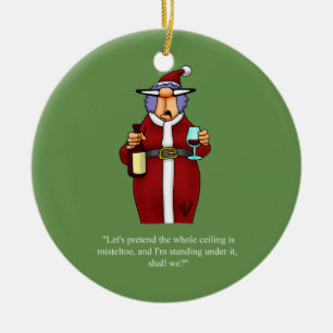 Amusant Mistletoe Humour ornement