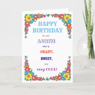 Amusant Modèle pour l'anniversaire de la tante