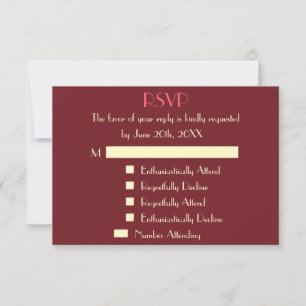 Amusant Moderne Mariage Personnalisé Invitation RS