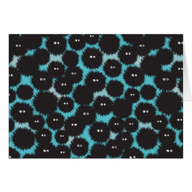 Amusant monstres noirs moelleux (Devant horizontal)