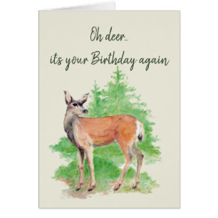 Amusant Obtenir Anniversaire Cerf Art animal