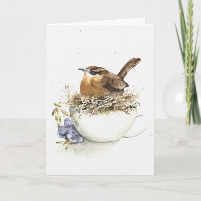 Amusant Oiseau Vieillir Bonne Carte d'Anniversaire (Devant)