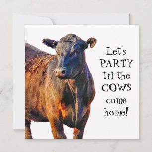 Amusant Pays Vache Bachelorette Fête Invitation