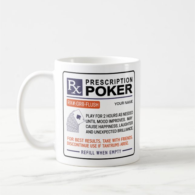Amusant Poker Mug Conception d'ordonnance (Gauche)