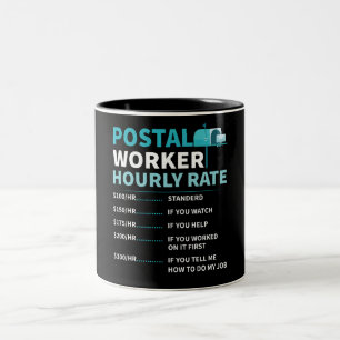 Amusant Postal Worker Taux horaire Mug