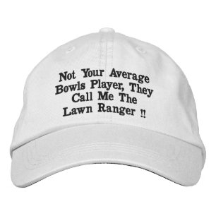 Amusant Ranger de pelouse Bowls, Casquette brodé